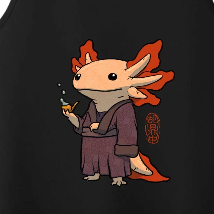 Cute Axolotl Philosopher Performance Tank