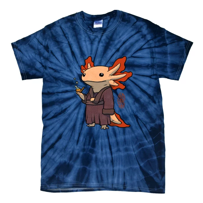 Cute Axolotl Philosopher Tie-Dye T-Shirt