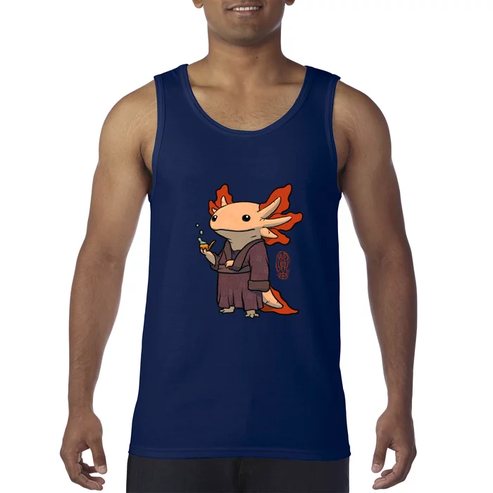 Cute Axolotl Philosopher Tank Top