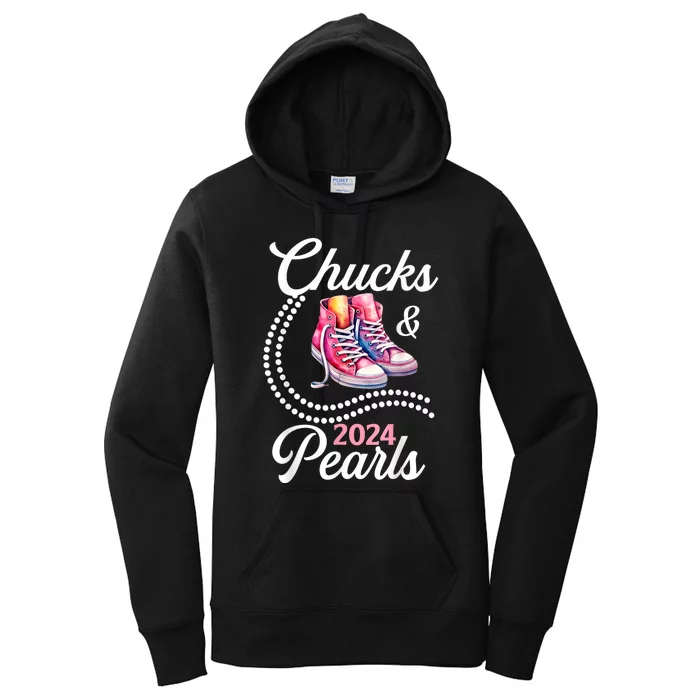 Chucks And Pearls 2024 Cute Women's Pullover Hoodie