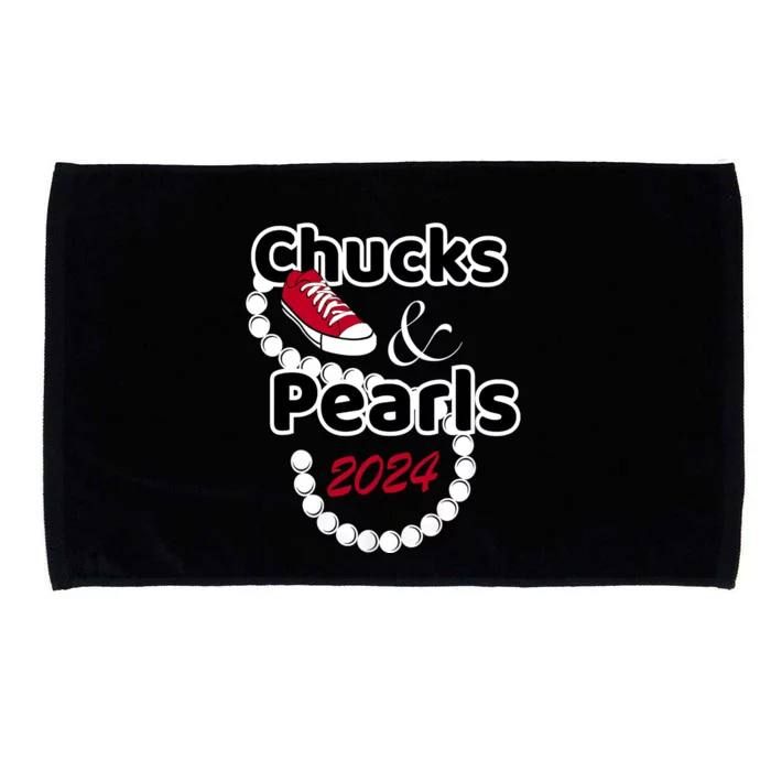 Chucks And Pearls 2024 Chucks And Pearls Cute Women 2024 Microfiber Hand Towel