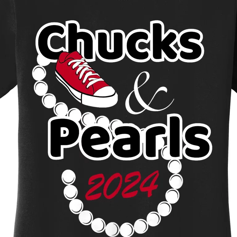 Chucks And Pearls 2024 Chucks And Pearls Cute Women 2024 Women's T-Shirt