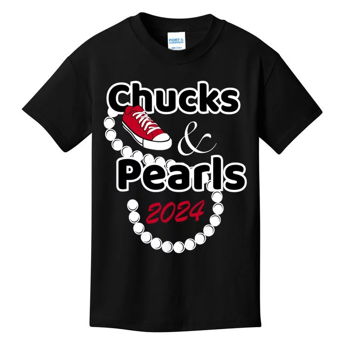 Chucks And Pearls 2024 Chucks And Pearls Cute Women 2024 Kids T-Shirt