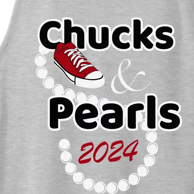 Chucks And Pearls Cute Women 2024 Ladies Tri-Blend Wicking Tank