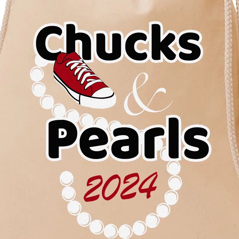 Chucks And Pearls Cute Women 2024 Drawstring Bag