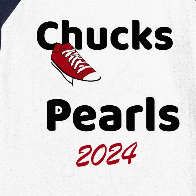 Chucks And Pearls Cute Women 2024 Baseball Sleeve Shirt