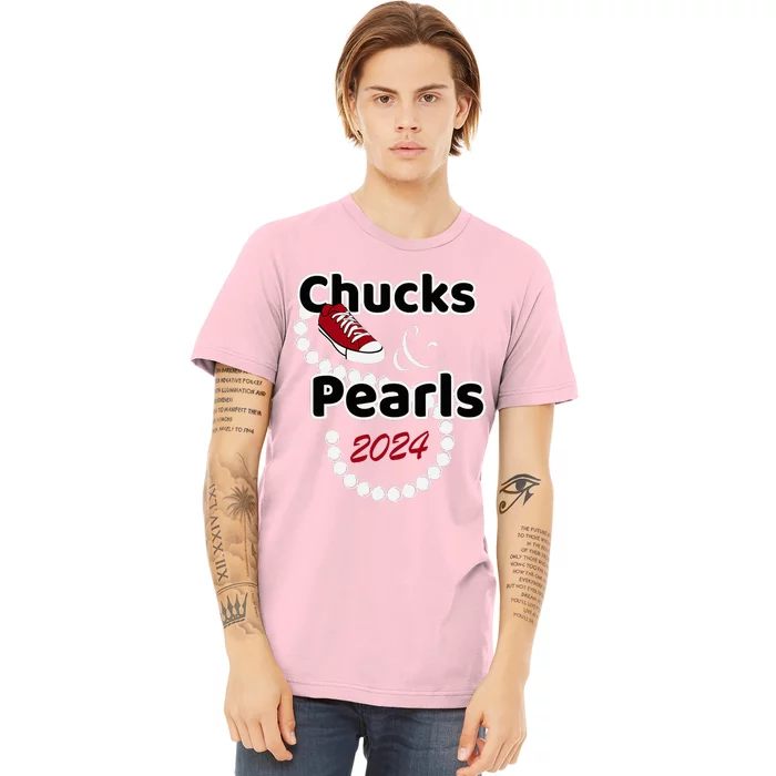 Chucks And Pearls Cute Women 2024 Premium T-Shirt