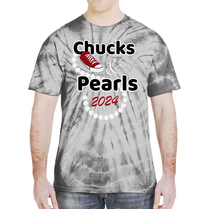 Chucks And Pearls Cute Women 2024 Tie-Dye T-Shirt