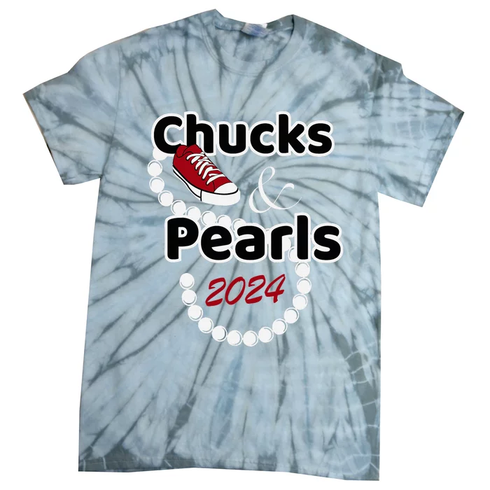 Chucks And Pearls Cute Women 2024 Tie-Dye T-Shirt