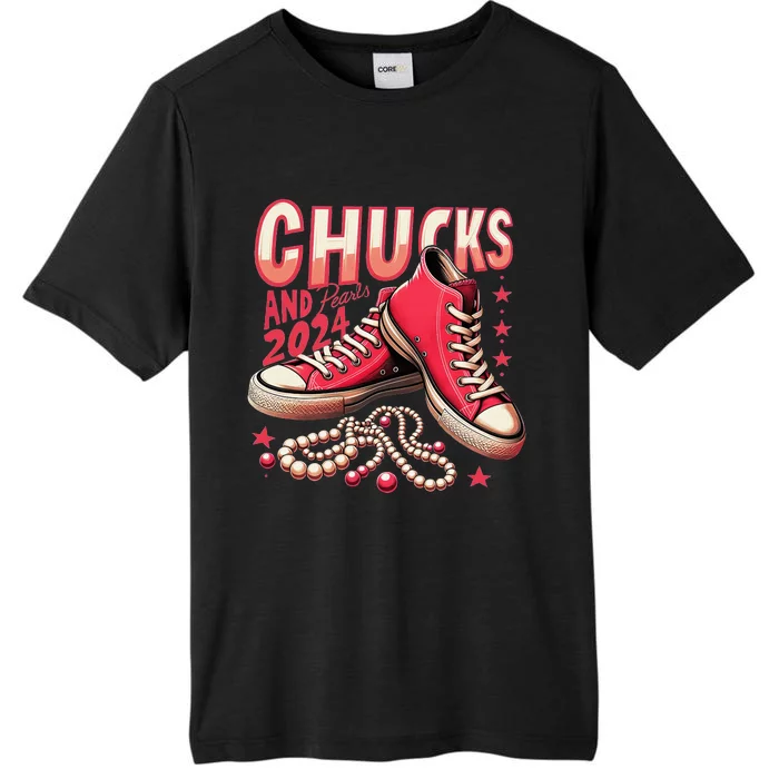 Chucks And Pearls 2024 President Election Day Kamala Harris ChromaSoft Performance T-Shirt