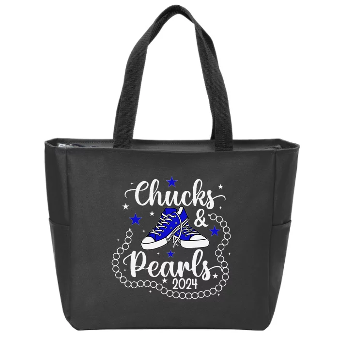 Chucks And Pearls Kamala Harris 2024 Zip Tote Bag