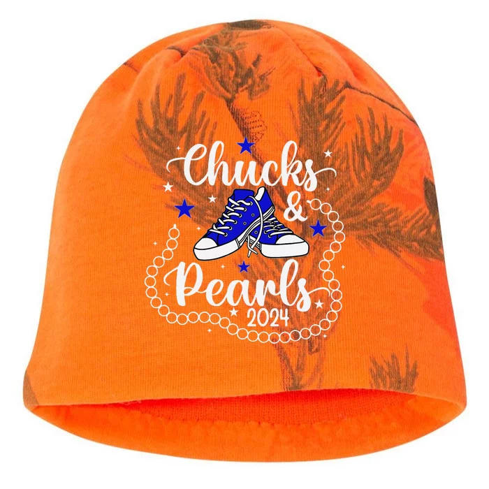 Chucks And Pearls Kamala Harris 2024 Kati - Camo Knit Beanie