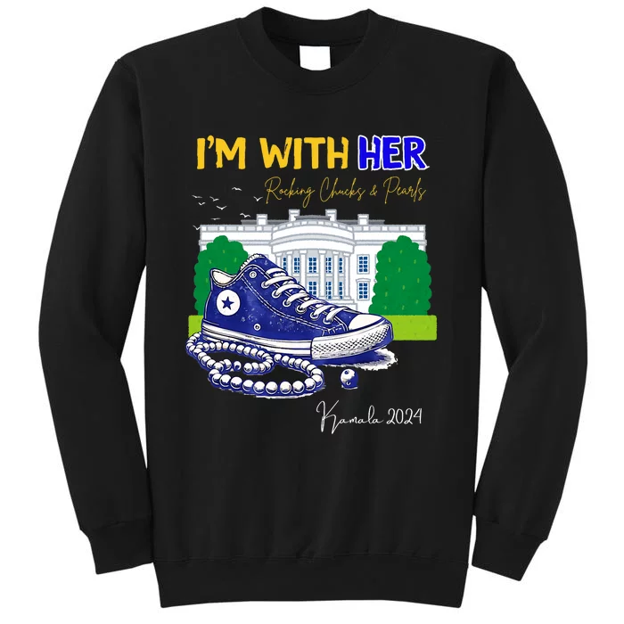 Chucks And Pearls IM With Her Kamala 2024 Sweatshirt