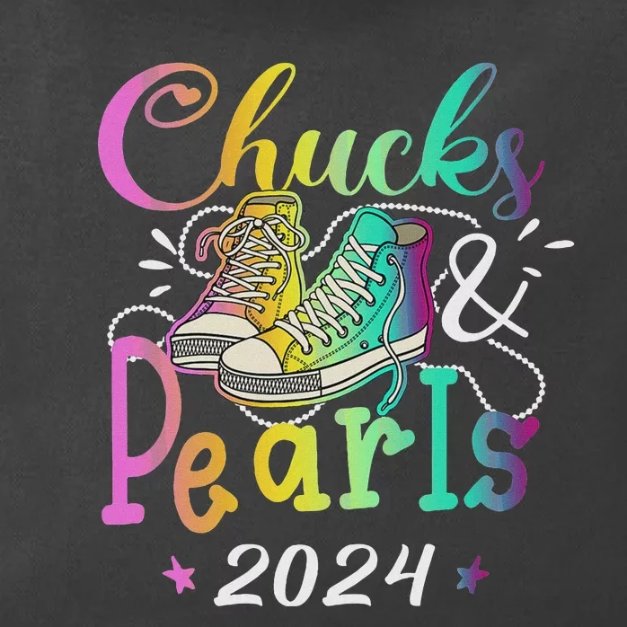 Chucks And Pearls IM With Her Kamala 2024 Zip Tote Bag