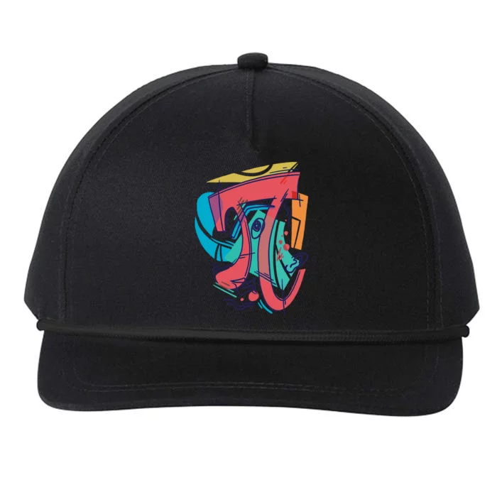 Cubist Art Pi Day Design I Math Teacher Pi Day Meaningful Gift Snapback Five-Panel Rope Hat