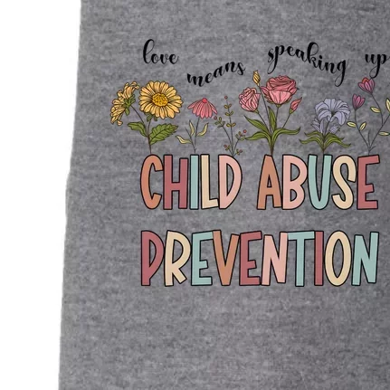 Child Abuse Prevention Wildflower Love Means Speaking Up Indigenous Doggie 3-End Fleece Hoodie