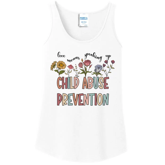 Child Abuse Prevention Wildflower Love Means Speaking Up Indigenous Ladies Essential Tank