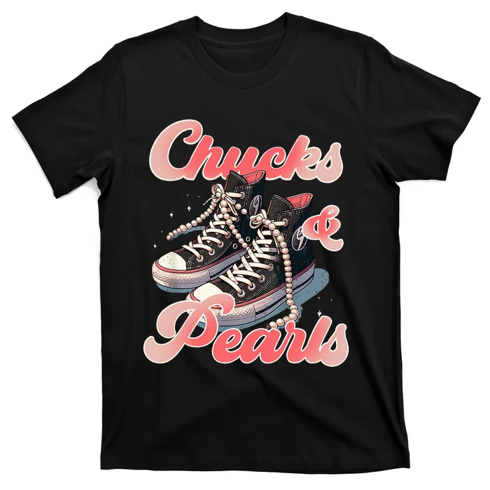 Chucks And Pearls IM With Her Kamala T-Shirt