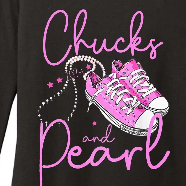 Chucks And Pearls 2024 Kama For Women Womens CVC Long Sleeve Shirt