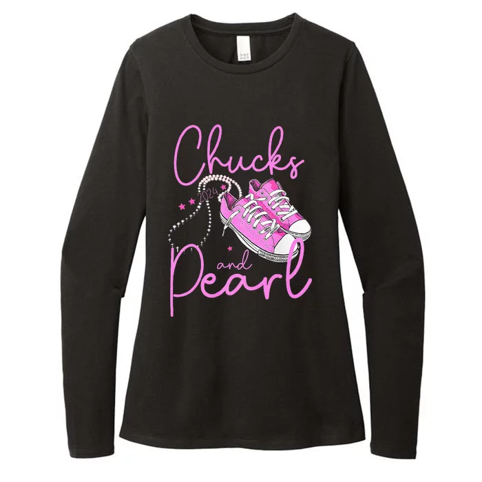 Chucks And Pearls 2024 Kama For Women Womens CVC Long Sleeve Shirt