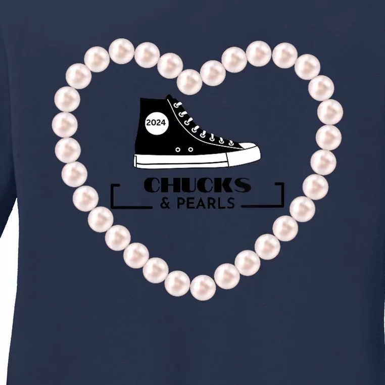 Chucks And Pearls 2024 Ladies Long Sleeve Shirt