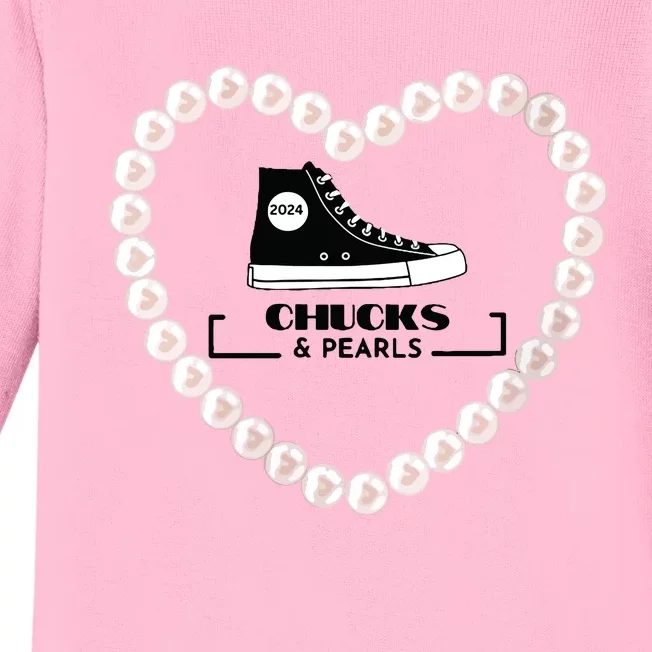 Chucks And Pearls 2024 Baby Long Sleeve Bodysuit