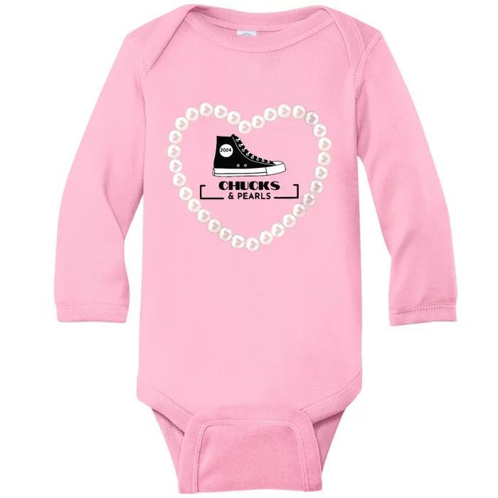 Chucks And Pearls 2024 Baby Long Sleeve Bodysuit