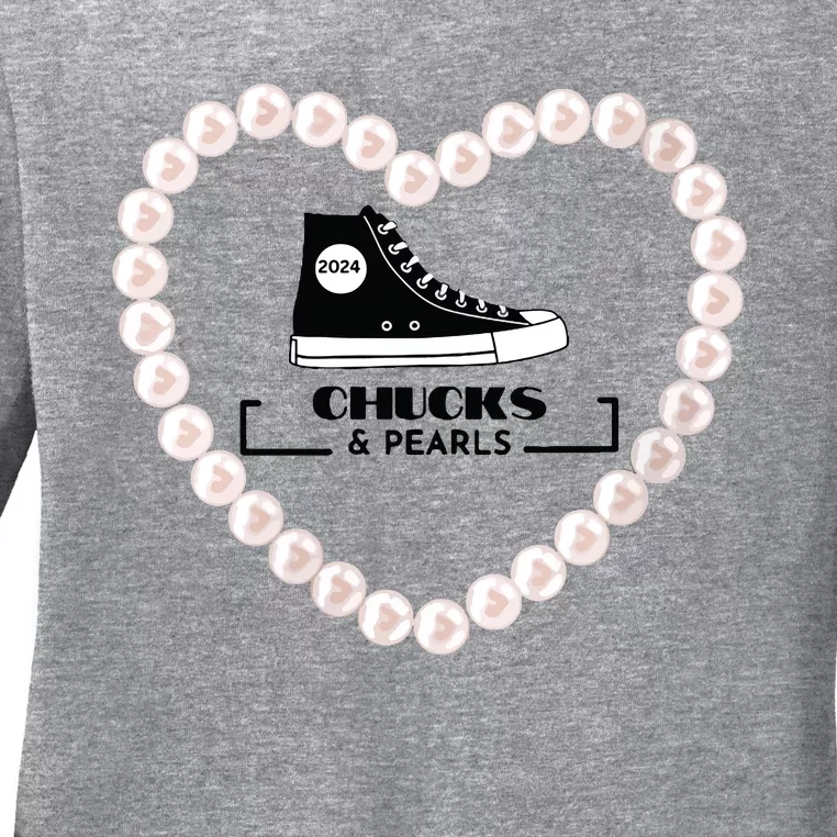 Chucks And Pearls 2024 Ladies Long Sleeve Shirt