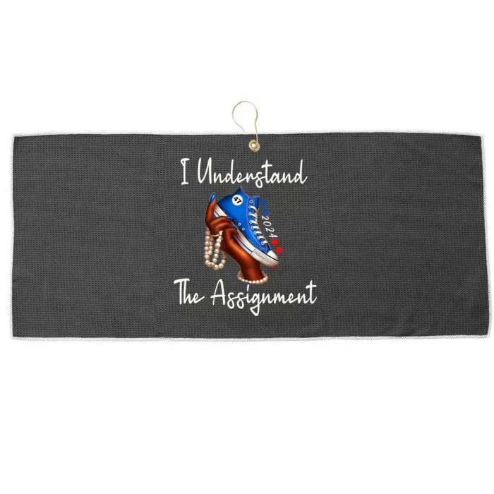 Chucks And Pearls Election 2024 I Understand The Assignment Large Microfiber Waffle Golf Towel