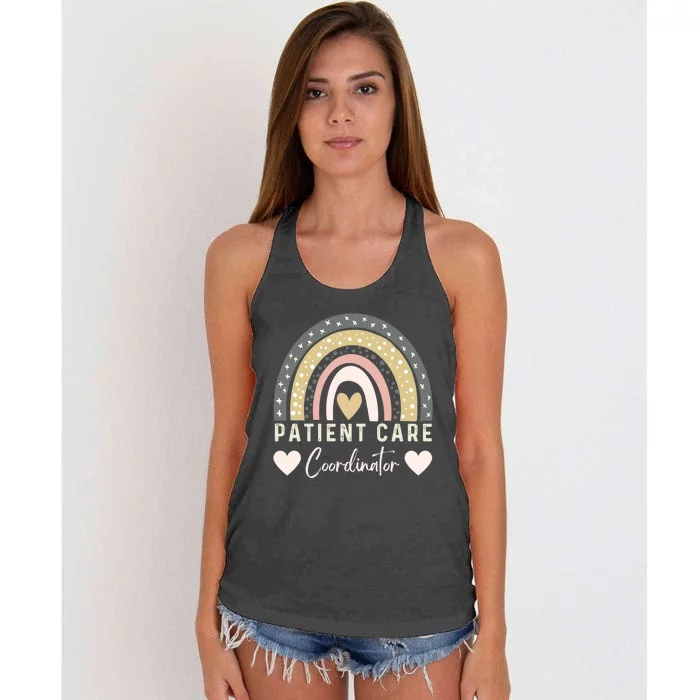 Certified Assistant Pca Patient Care Coordinator Rainbow Gift Women's Knotted Racerback Tank