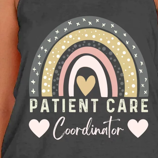 Certified Assistant Pca Patient Care Coordinator Rainbow Gift Women's Knotted Racerback Tank