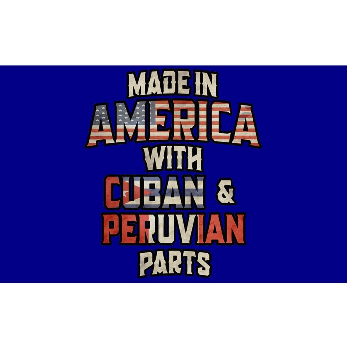 Cuban And Peruvian Made In America Mix Dna Heritage Vintage Bumper Sticker