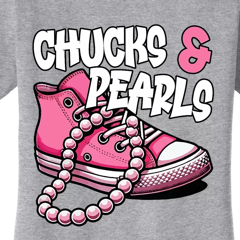 Chucks And Pearls 2024 Cool Gifts Women's T-Shirt