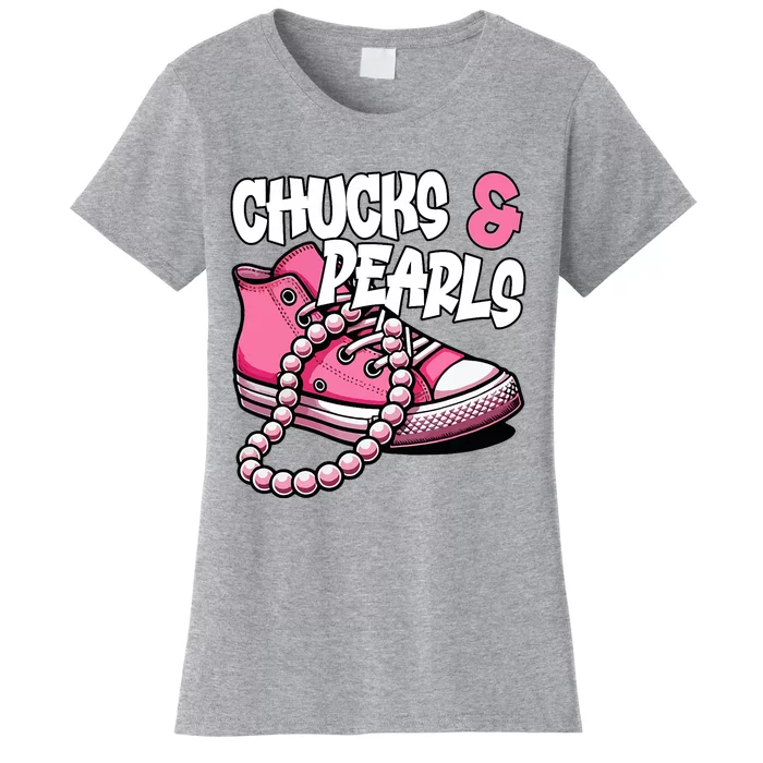 Chucks And Pearls 2024 Cool Gifts Women's T-Shirt