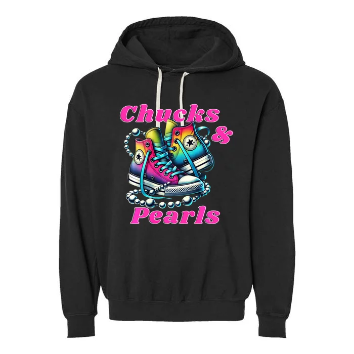 Chucks And Pearls Garment-Dyed Fleece Hoodie