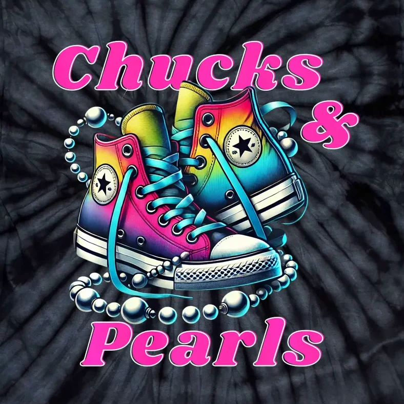 Chucks And Pearls Tie-Dye T-Shirt