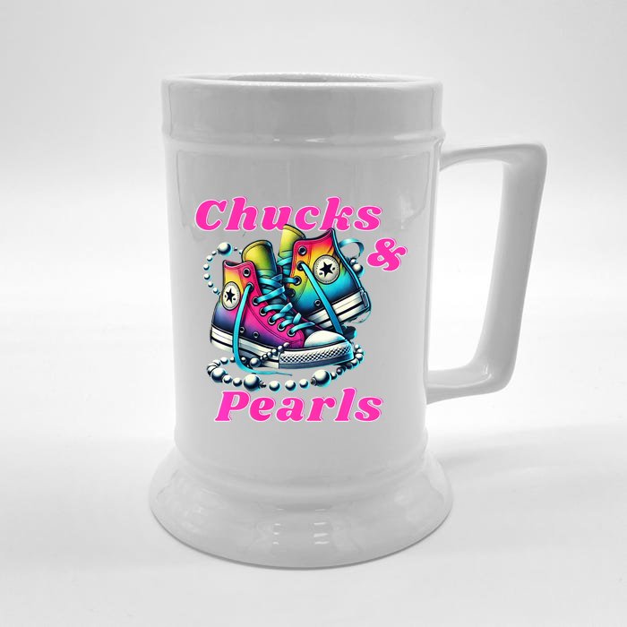 Chucks And Pearls Front & Back Beer Stein