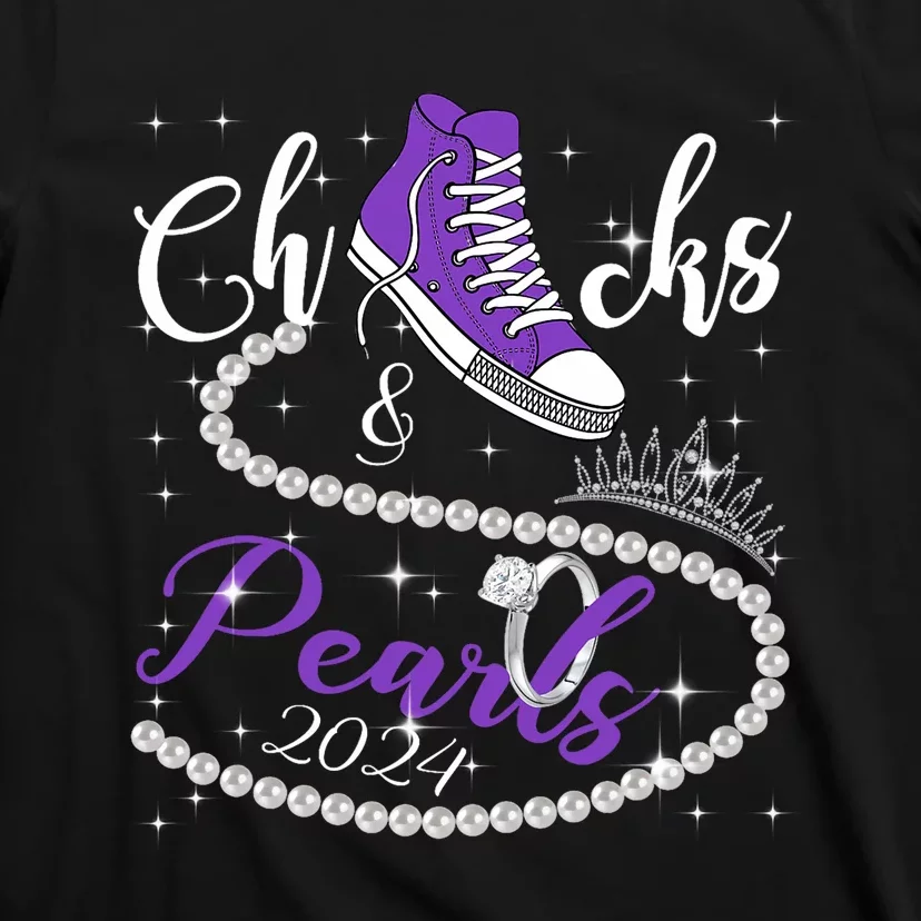 Chucks And Pearls 2024 Kamala Harris 2024 Vote President 47 T-Shirt