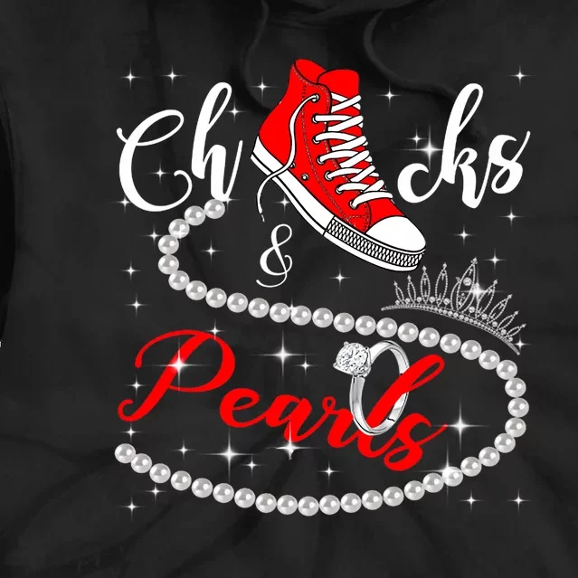 Chucks And Pearls 2024 Kamala Harris 2024 Vote President 47 Tie Dye Hoodie