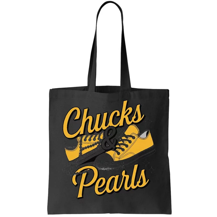 Chucks And Pearls For Women 2024 Gift Tote Bag