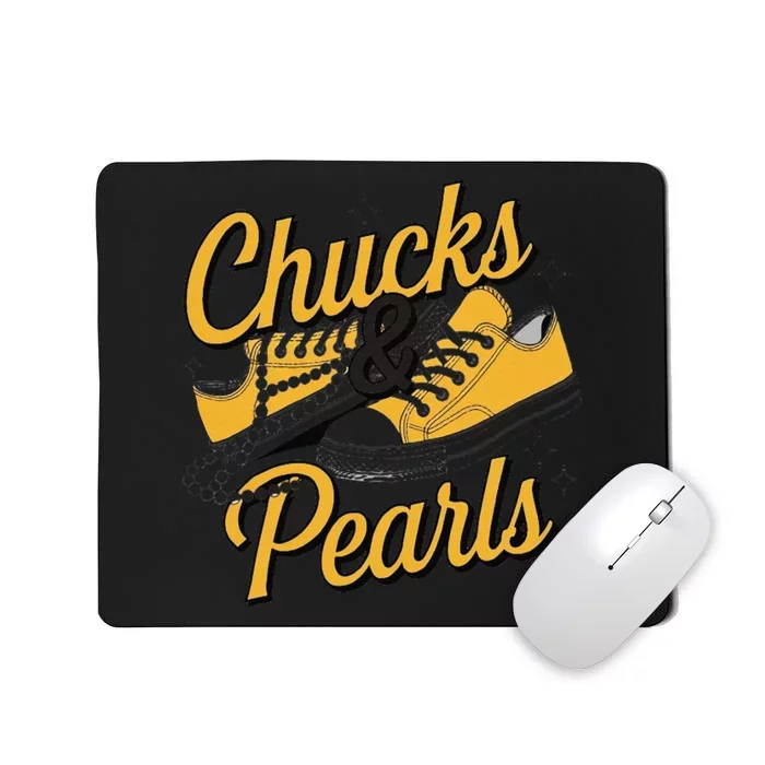 Chucks And Pearls For Women 2024 Gift Mousepad