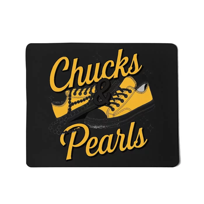 Chucks And Pearls For Women 2024 Gift Mousepad