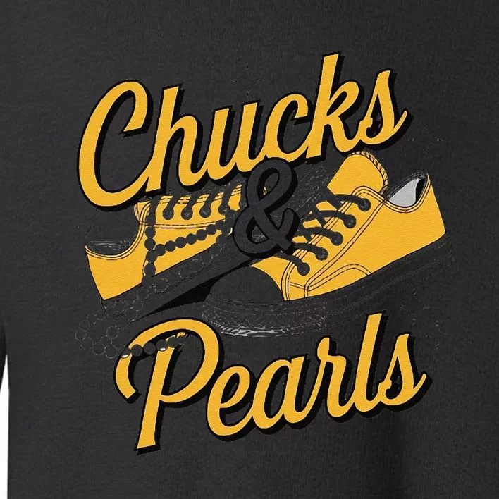 Chucks And Pearls For Women 2024 Gift Toddler Sweatshirt