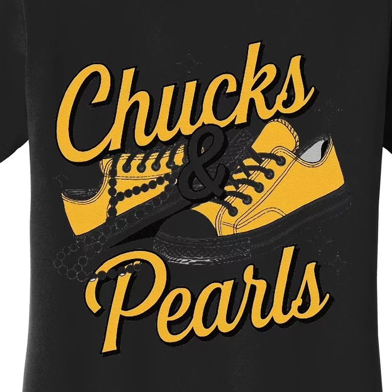 Chucks And Pearls For Women 2024 Gift Women's T-Shirt