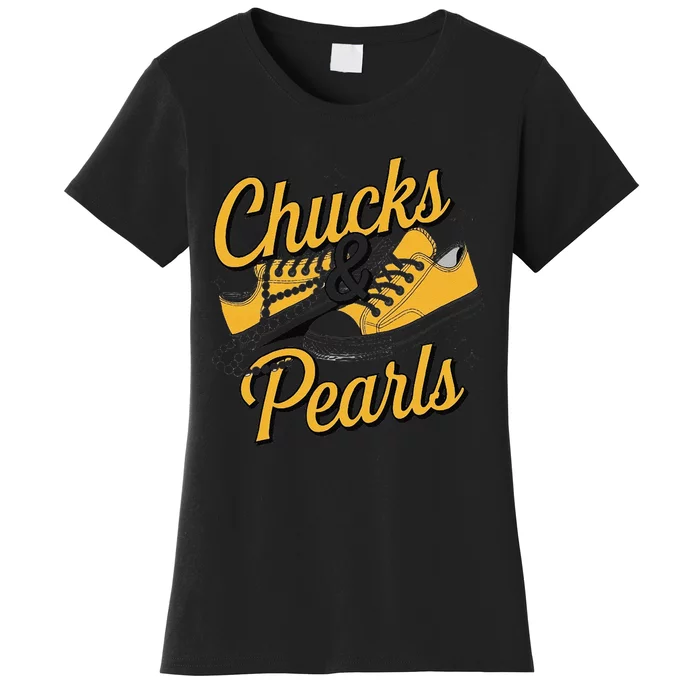 Chucks And Pearls For Women 2024 Gift Women's T-Shirt