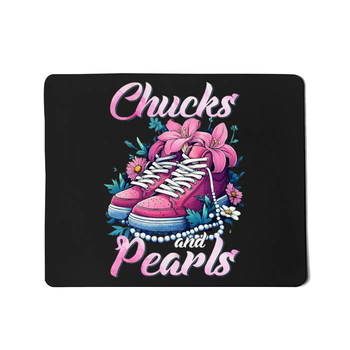 Chucks And Pearls Voting Kamala Harris Usa 2024 Mousepad