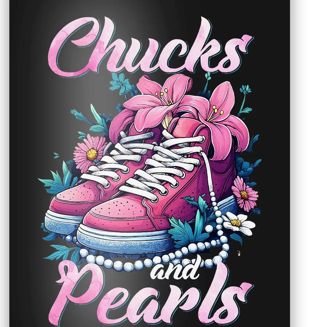 Chucks And Pearls Voting Kamala Harris Usa 2024 Poster