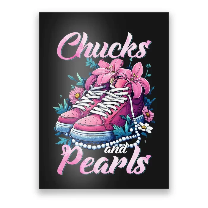 Chucks And Pearls Voting Kamala Harris Usa 2024 Poster