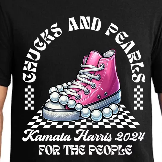 Chucks And Pearls Kamala Harris 2024 President Campaign Pajama Set