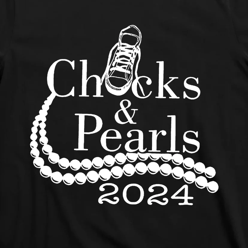 Chucks And Pearls 2024 Kamala Harris T-Shirt